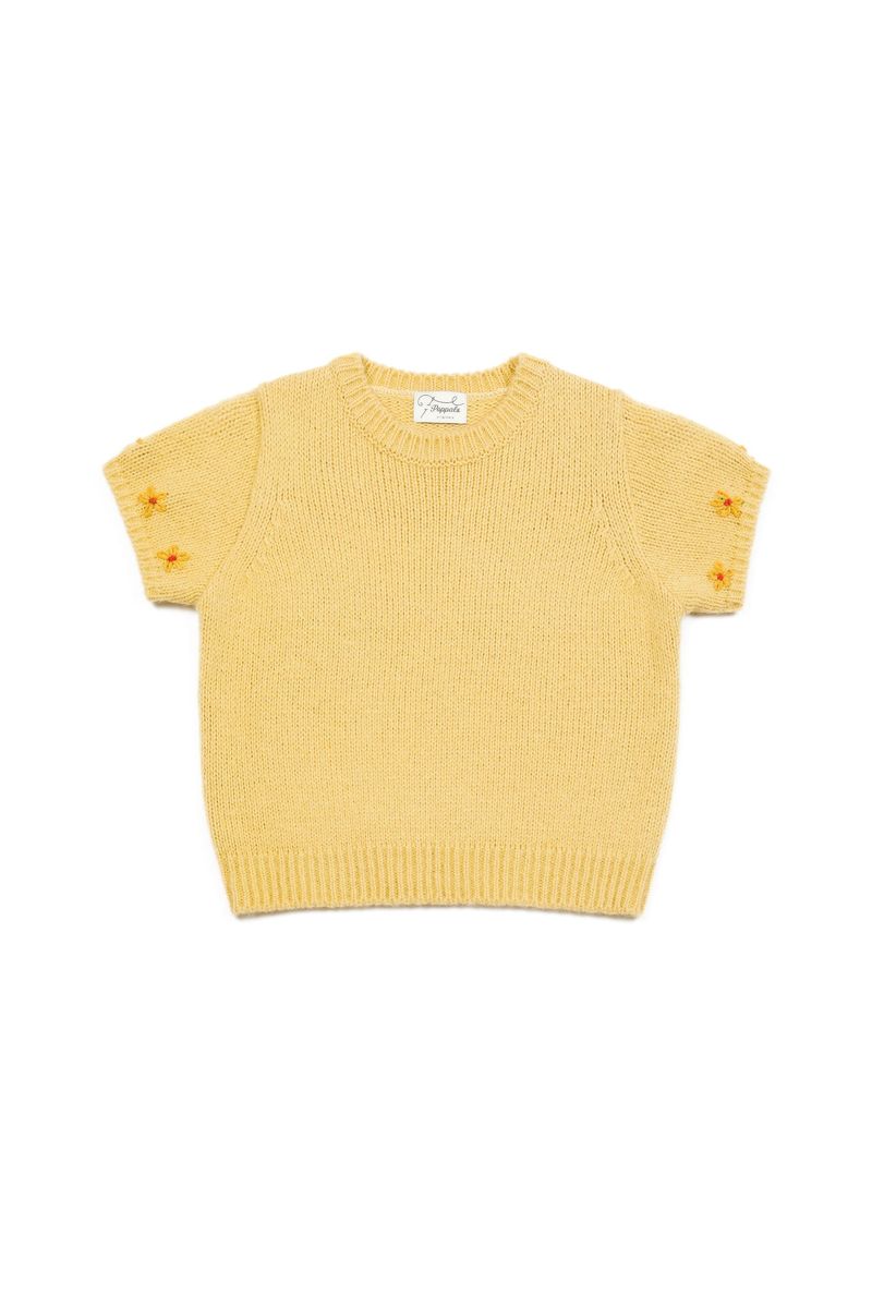 POPPALS（ポップパルズ）の「Mini Flower Short Knit [Yellow]（Tops）」
