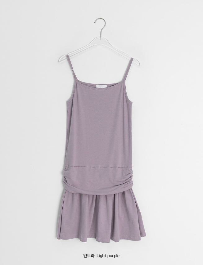 Garta Shirring Layered Sleeveless One Piece