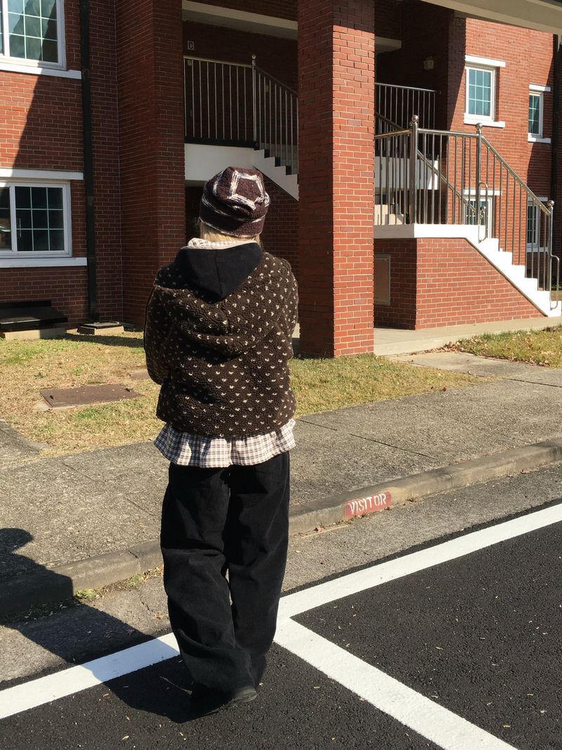 Down Lining Corduroy Wide Pants