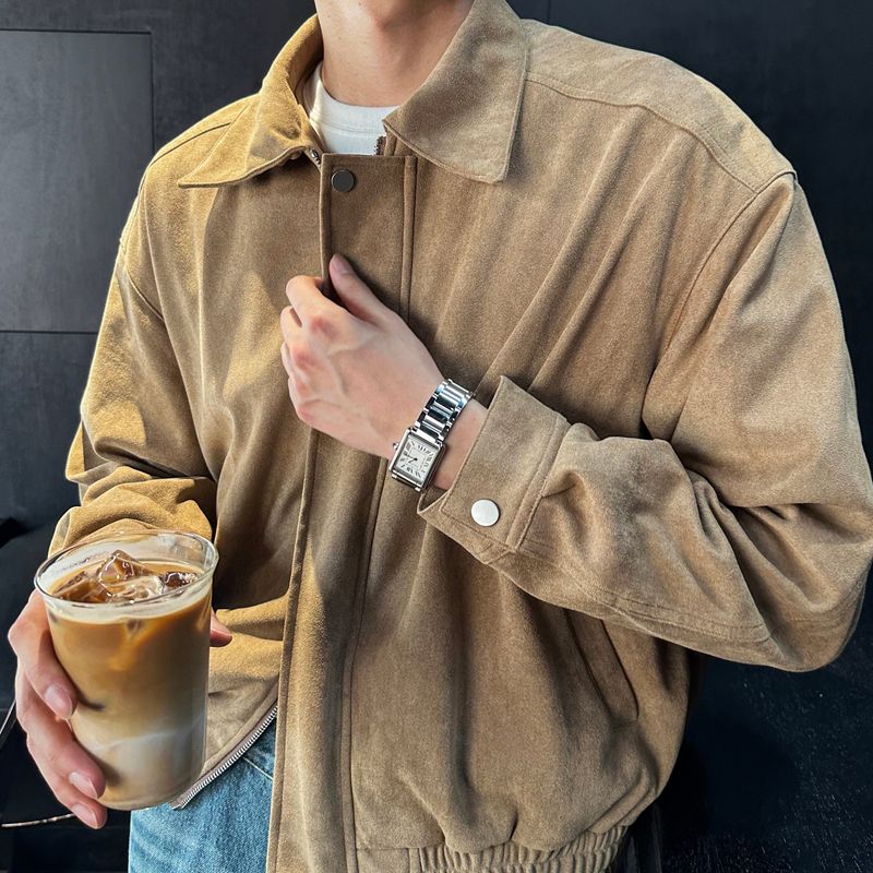 LMN Abe Minimal Hidden Suede Jacket (2 colors)