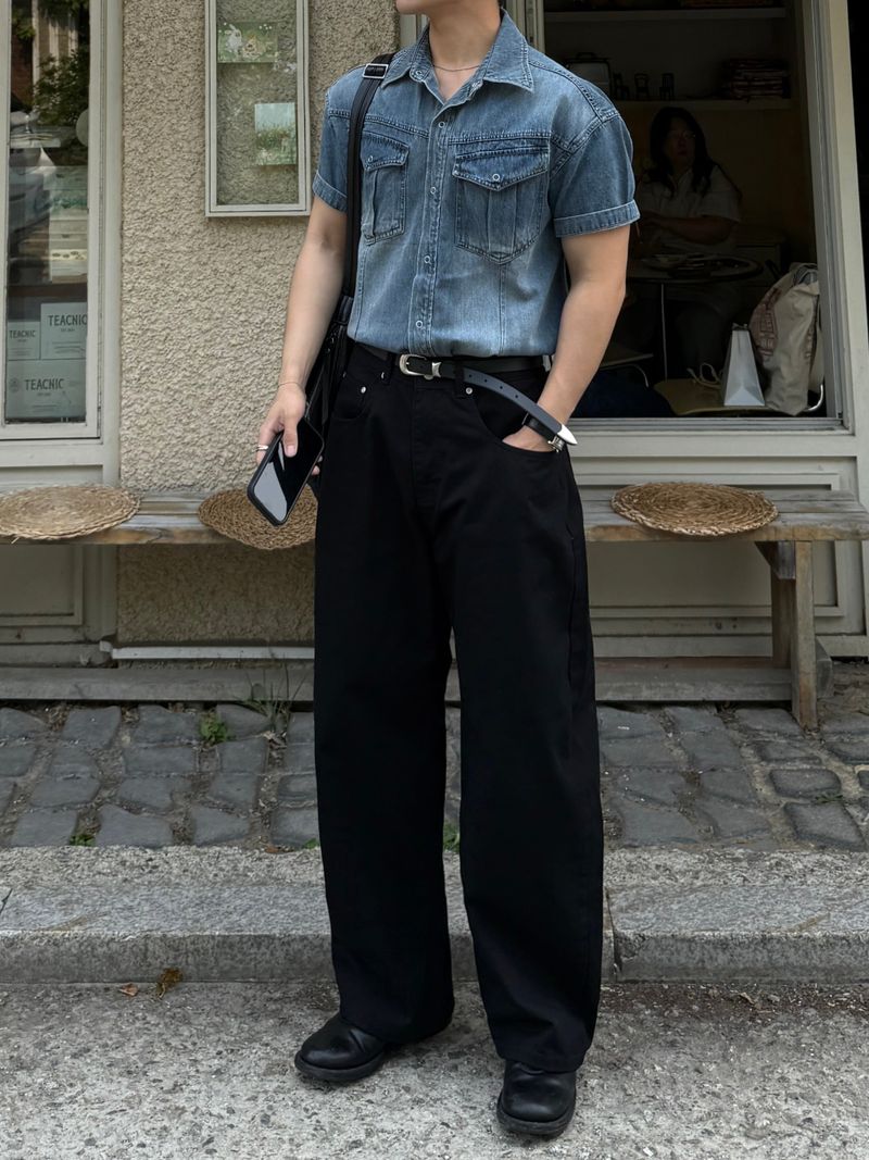 Cotton wide soft balloon pants