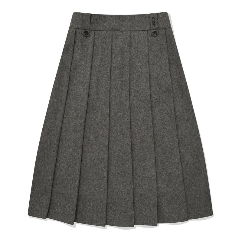 KIRSH（キルシー）の「KIRSH MIDI PLEATS SKIRT[MELANGE GRAY]（Skirts）」