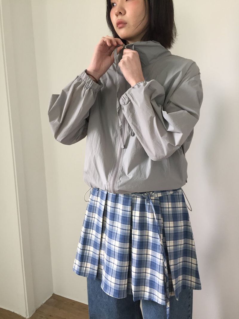 Low Check Pleated Dress (2color)