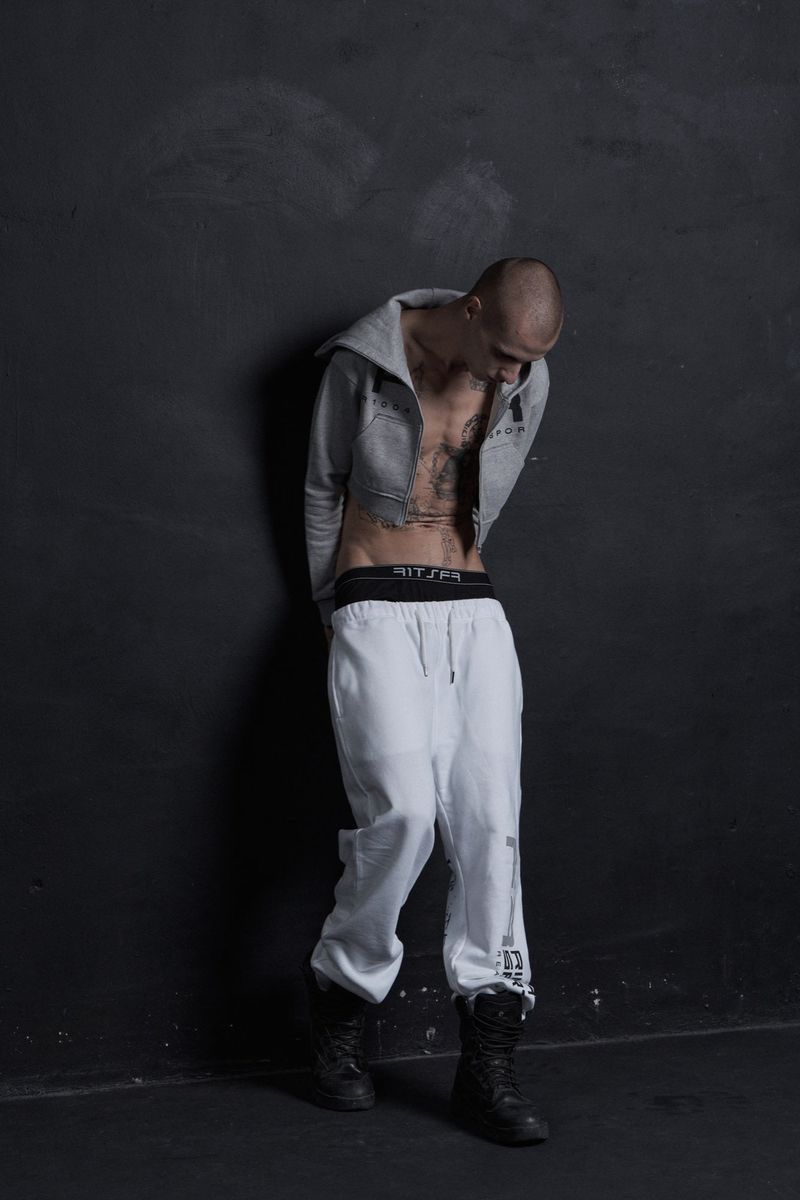 FR CROP HOODIE ZIP-UP GRAY