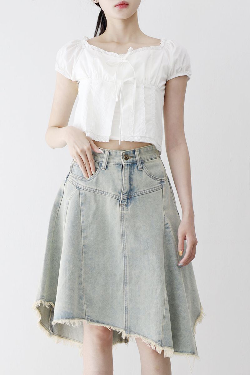 NONCODE（ノンコード）の「Arora shirring ribbon t-shirt（Tops）」