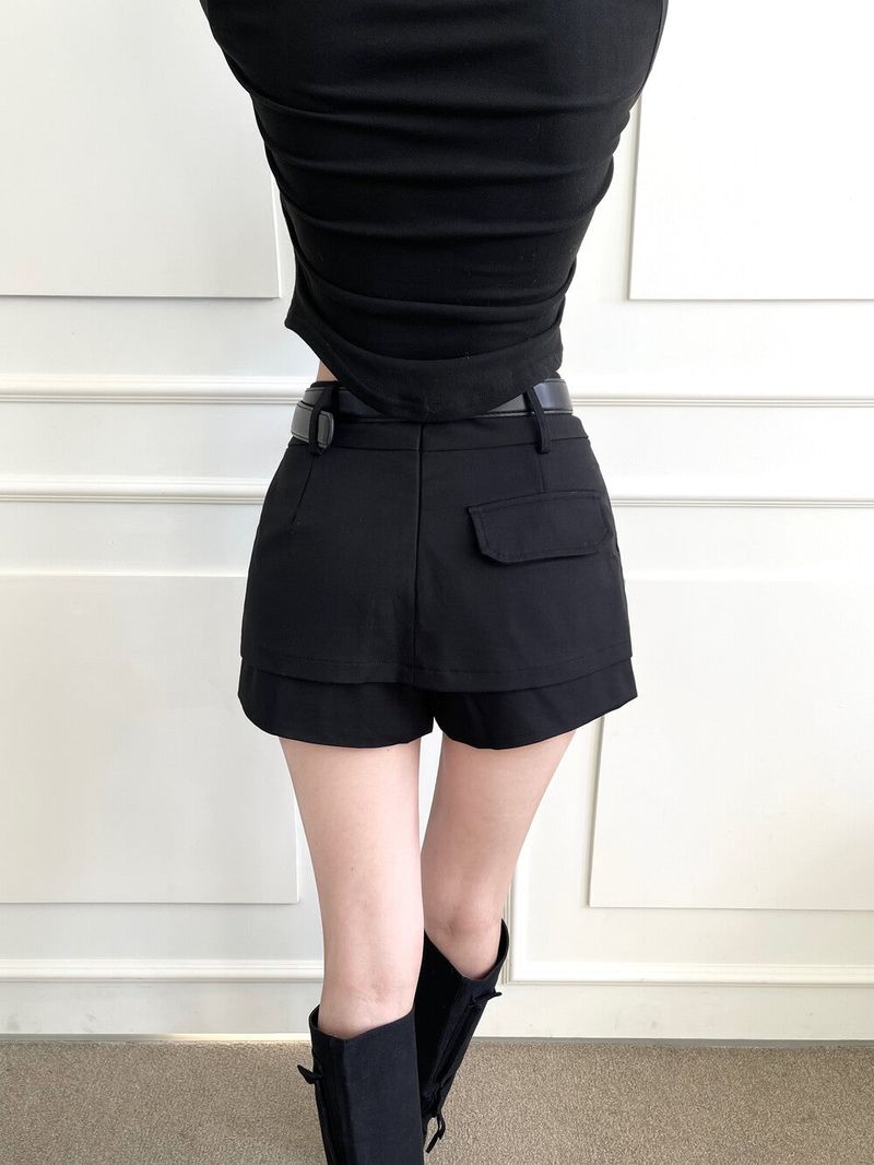 1111. Wrap slit belt mini sk (2color)