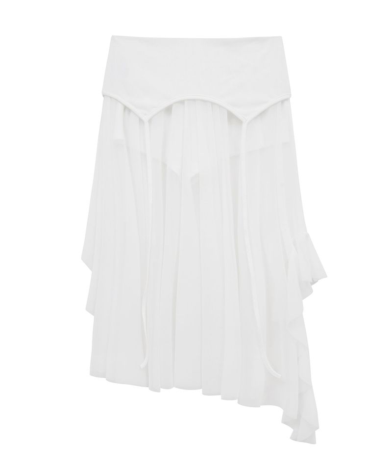 eyメッシュ スカート(white)