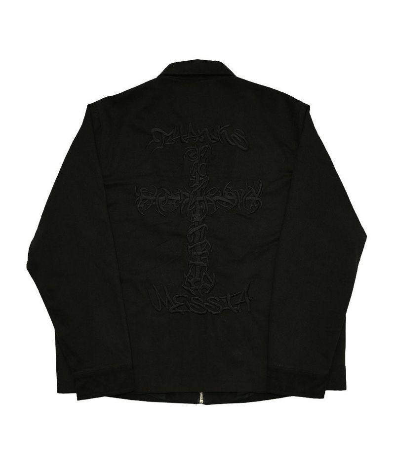 THANKS MESSIA(サンキュー メシア)の「ARCHIVE CROSS JACKET-BLACK(Jackets/Outerwear)」