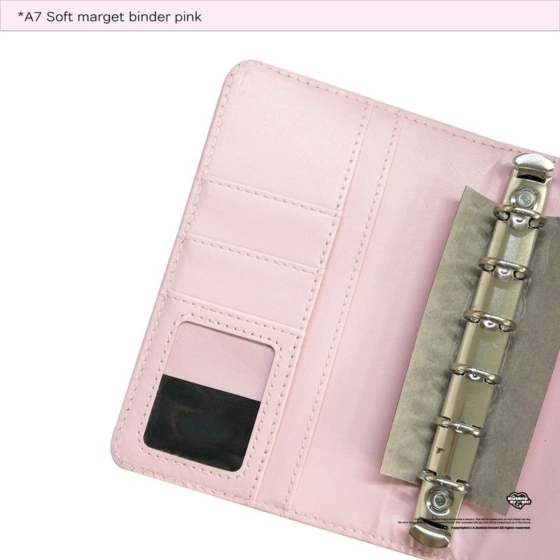 A7 soft magnet button binder pink