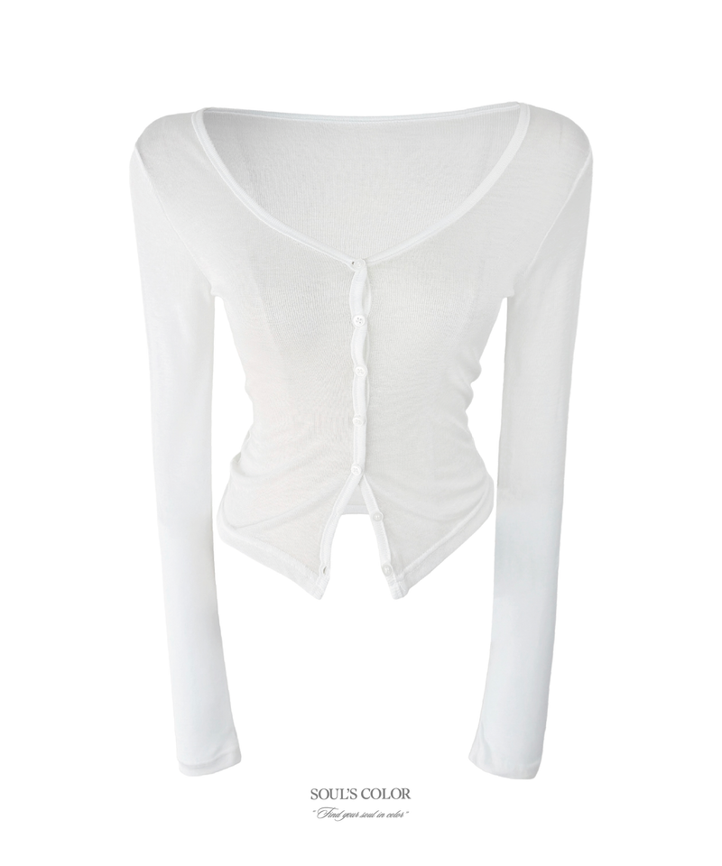 Tencel button cardigan (4color)