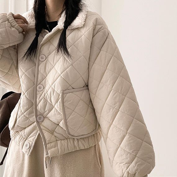 hijjoo（ハイチュー）の「tubular wool collar quilting padded jumper（Jackets/Outerwear）」
