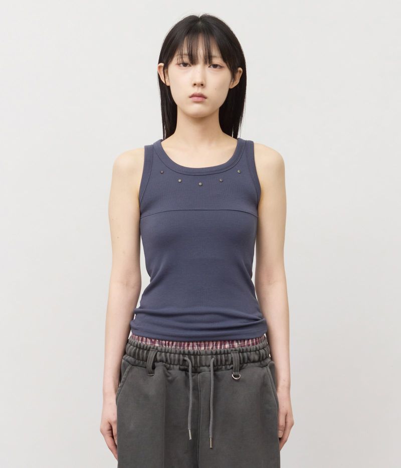 HIFIFNK（ハイファイファンク）の「(W) Moto Stud Sleeveless（Tops）」