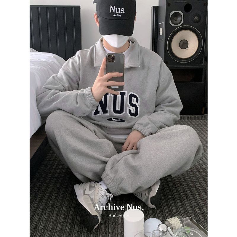 Huke x Nus. half zip-up