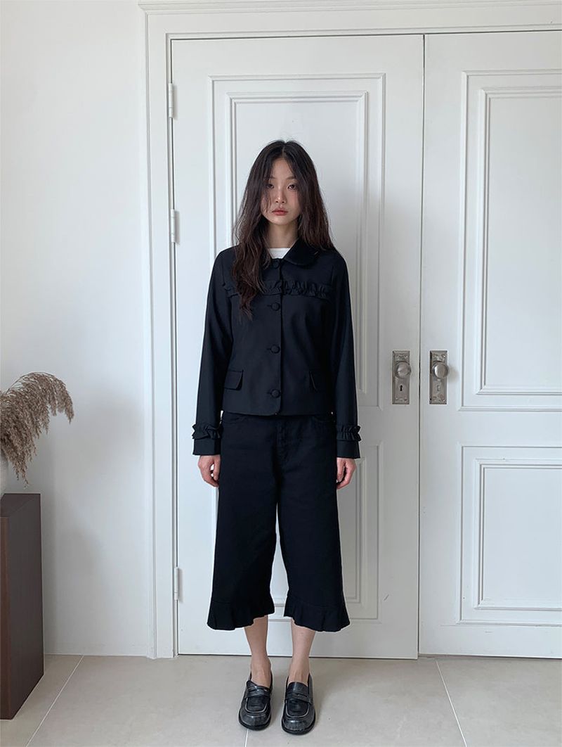 ROUND COLLAR FRILL JACKET (2C)