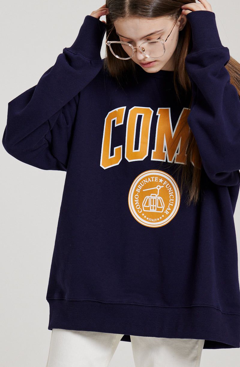 COMO VARSITY SWEATSHIRT [NAVY]