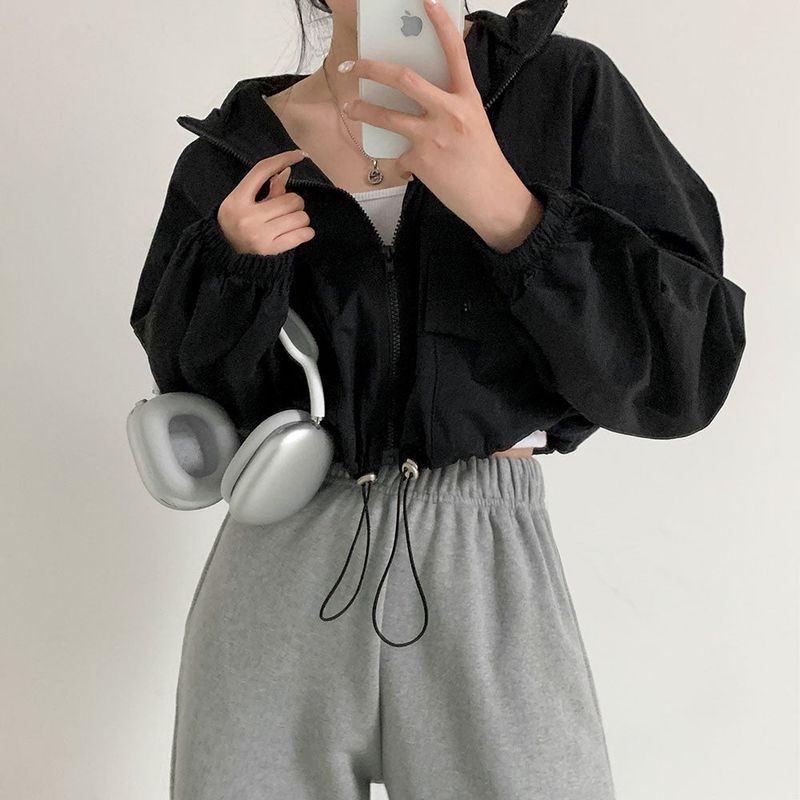 [5color] Sporty String Pocket Windbreaker Jumper
