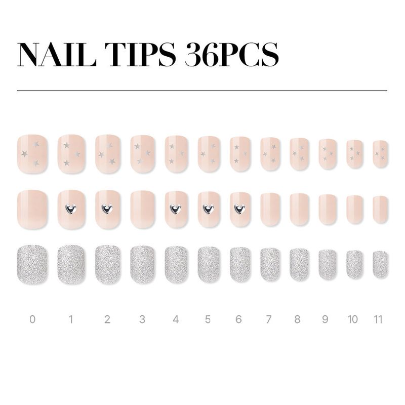 MUZMAK Reusable Nail Tip Pebble(Regular Square)