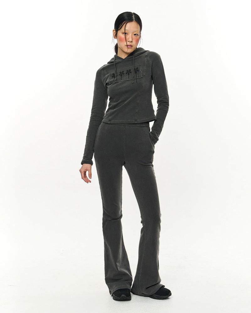 Patch Slim Lounge Pants _ Dark Grey