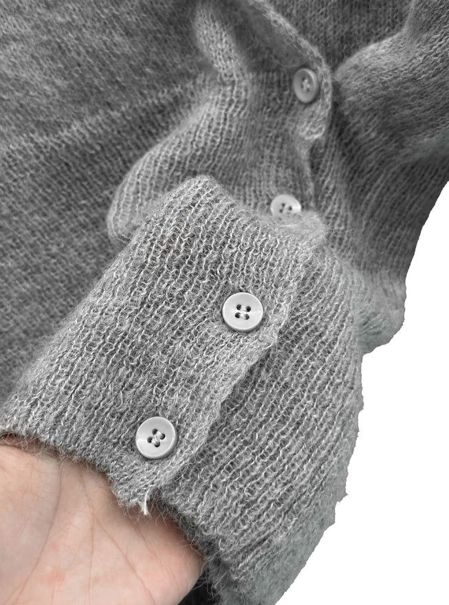 Colin V-neck Wrap Button Wool Knit