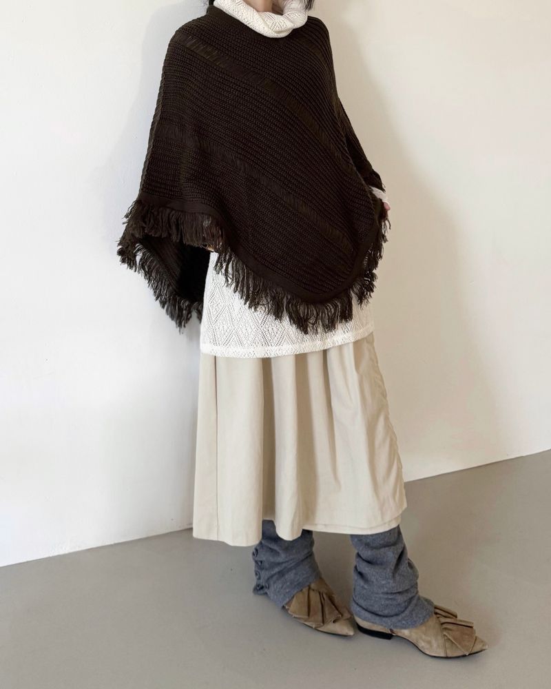 fungus(ファンガス)の「Fringe Flow Cape(Jackets/Outerwear)」