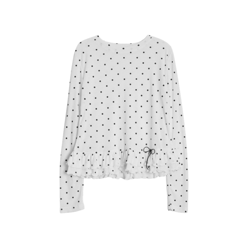 DOT FRILL LAYERED T-SHIRT
