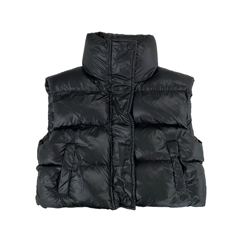 High crop padding vest