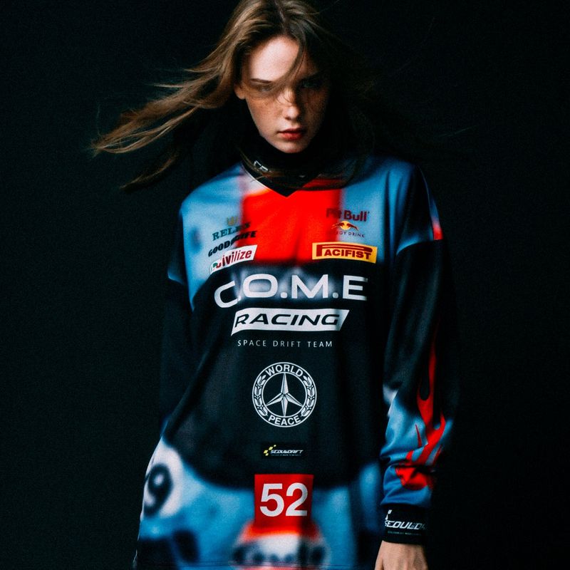 C.O.M.E（シーオーエムイー）の「[UNISEX] C.O.M.E Moto Jersey (Red)（Tops）」