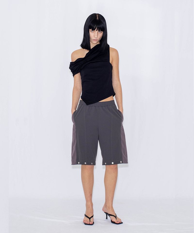 ASYMMETRIC DRAPE TOP
