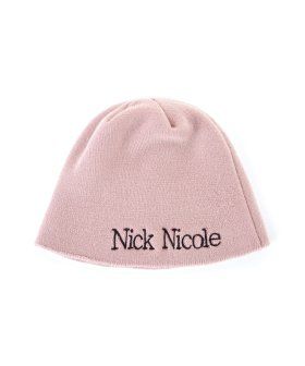 NICOLE MINIMAL LOGO BEANIE_PINK