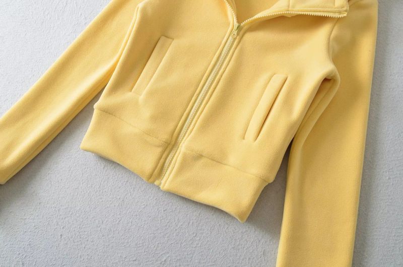 Emily Soft Crop Hoodie Zip-Up