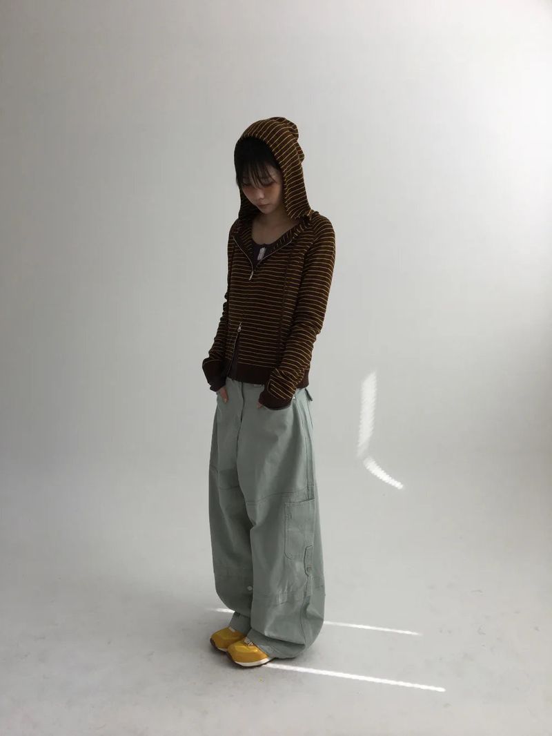Denp Button Cargo Wide Pants (3color)
