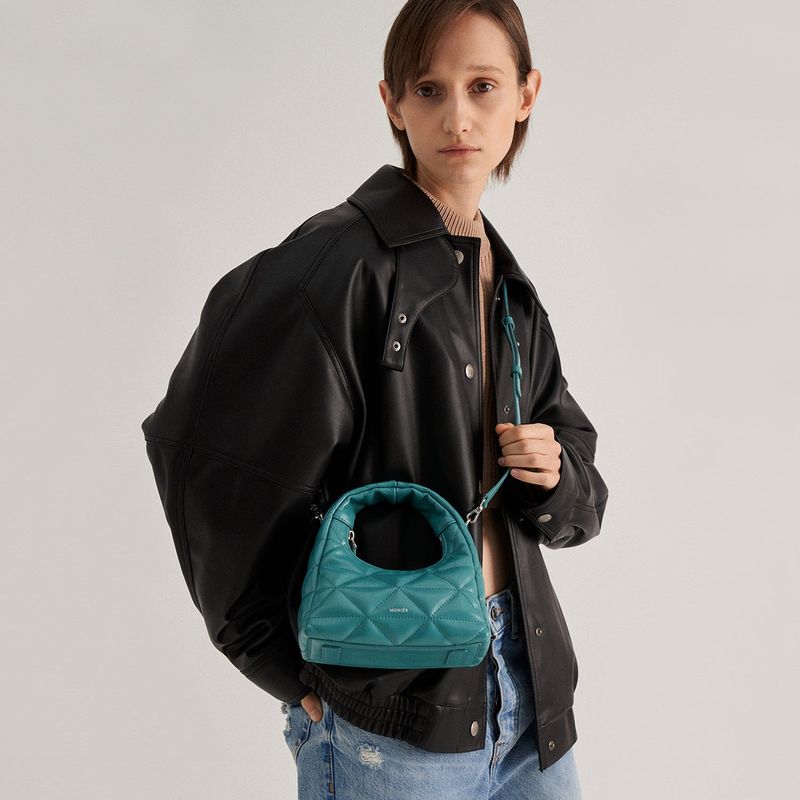 MUNIER（ミュニエ）の「QUILTED MINI TOTE BAG_AQUA（Bags）」