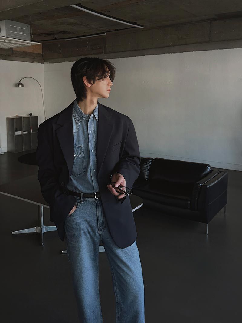 ASCLO Loose Two Button Blazer (2color)