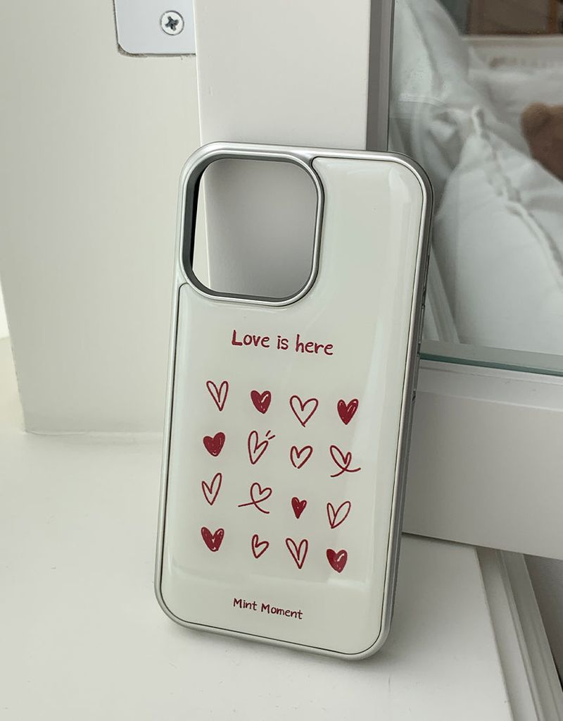 [MADE]LOVE シルバーエポキシバンパー iPhoneケース