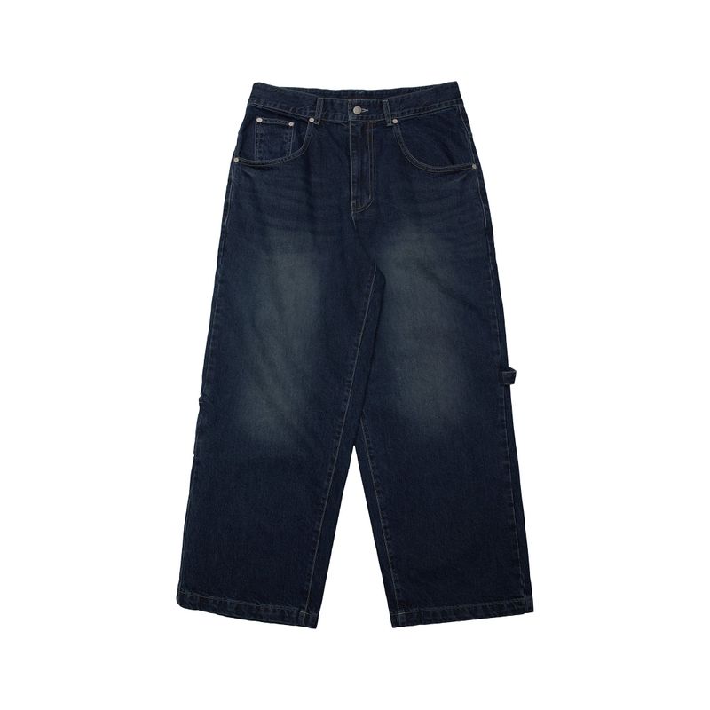 WASHED DENIM PANTS [BLUE]