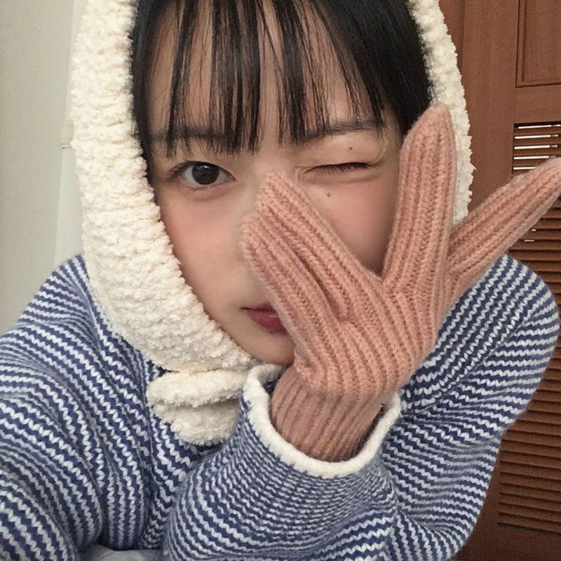 Pollang Smartphone Touch Hall Ribbed Finger Gloves