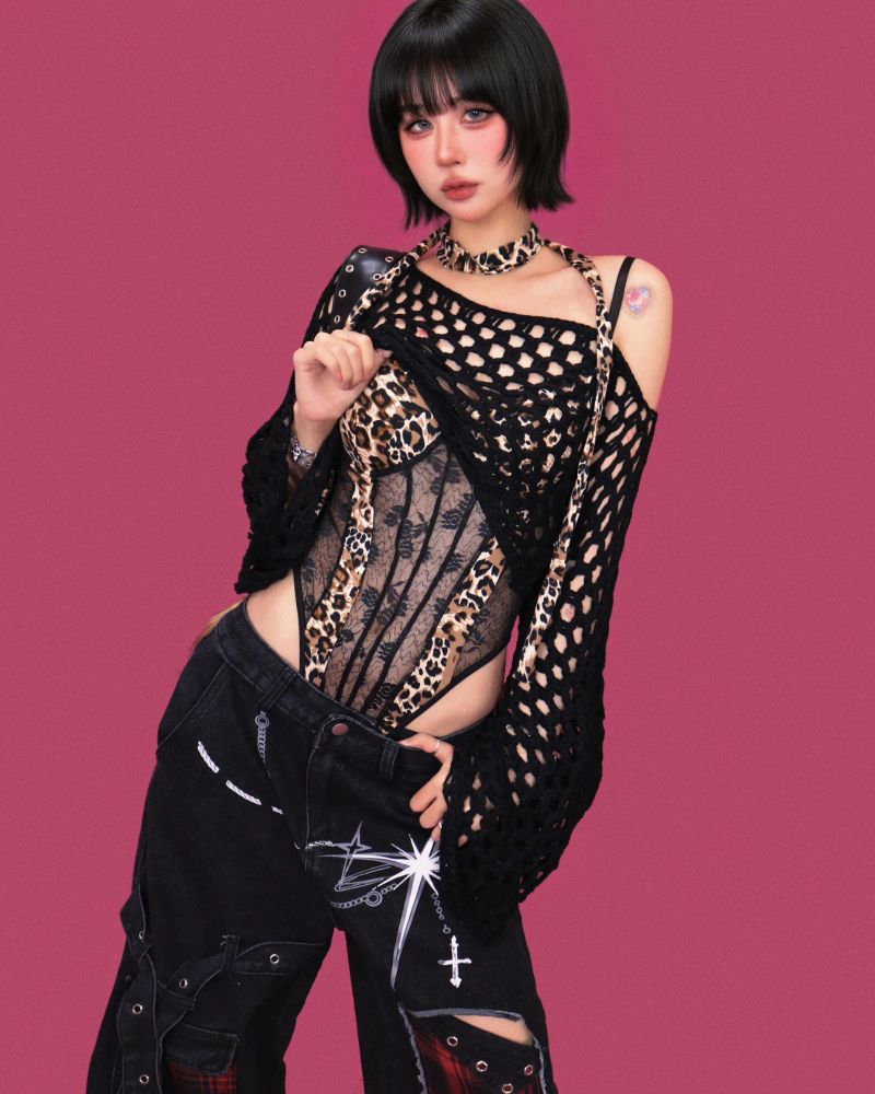 toXic leopard print body-suit