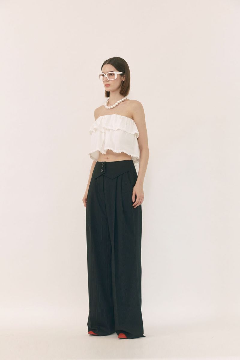 Button wide slacks