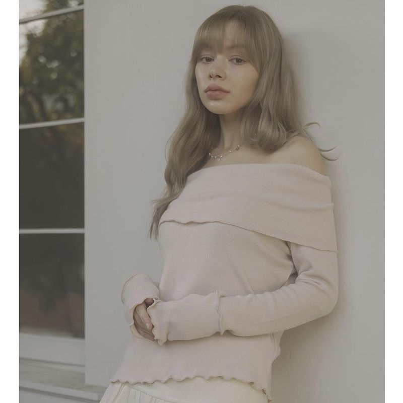 CLOUDY OFF SHOULDER-PINK