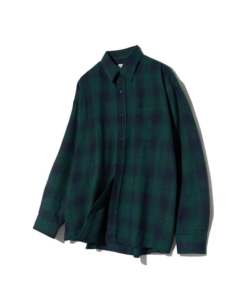 standard error(スタンダードエラー)の「87-STAN078 Ombre OverFit Pocket Long-Sleeved Tartan Check Shirt(Tops)」