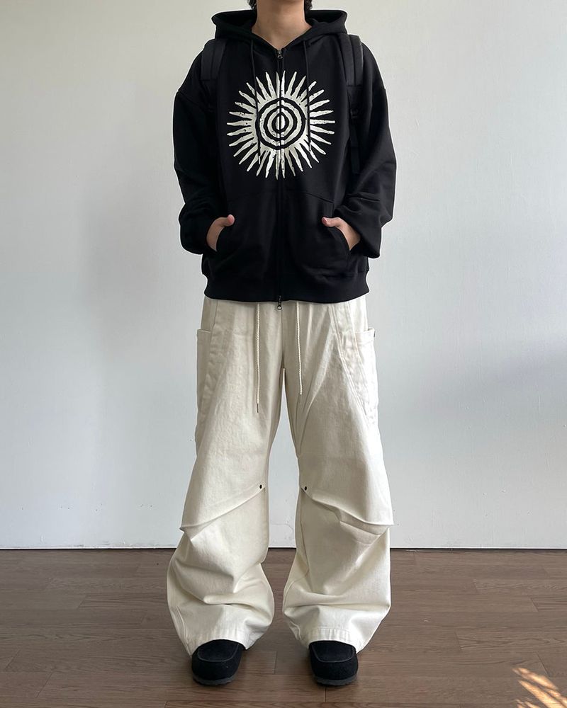 Sols Printed Hoodie Zip-up