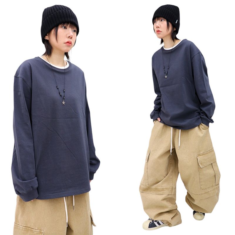 Basic Double Layered Long Sleeve Tee