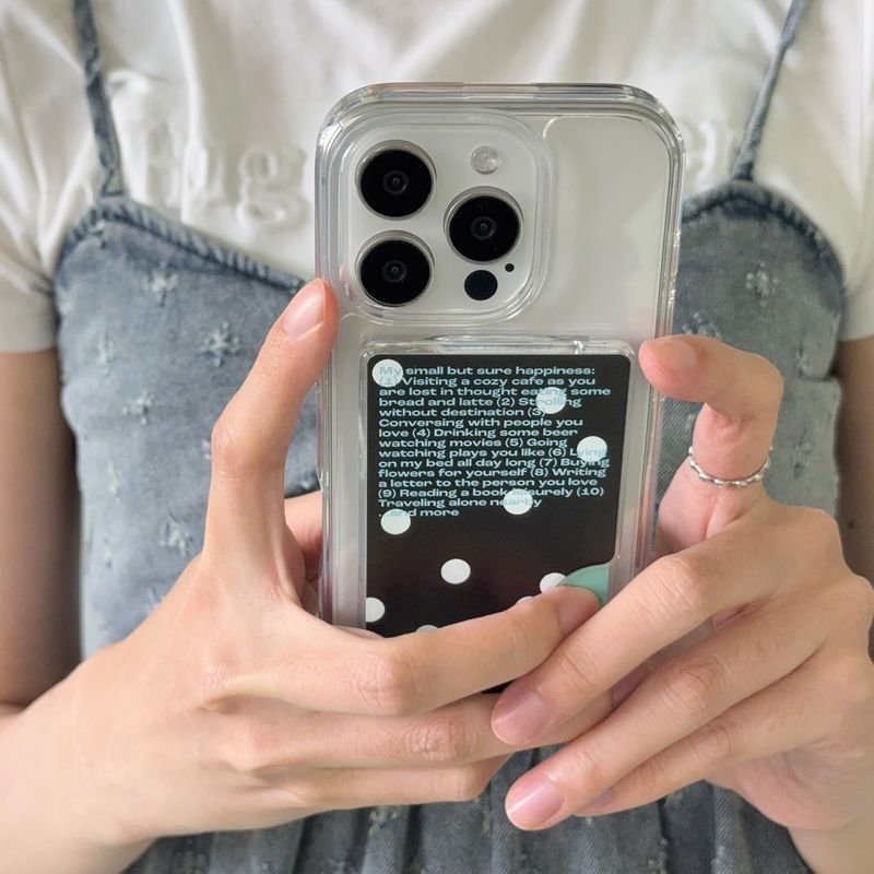 (MagSafe) dot case + Dot text black card zip set