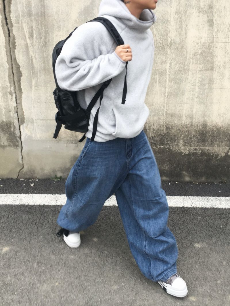 Burnett Double Pintuck Balloon Denim Pants 2C