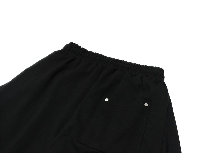 damage cutting bermuda pants (black)