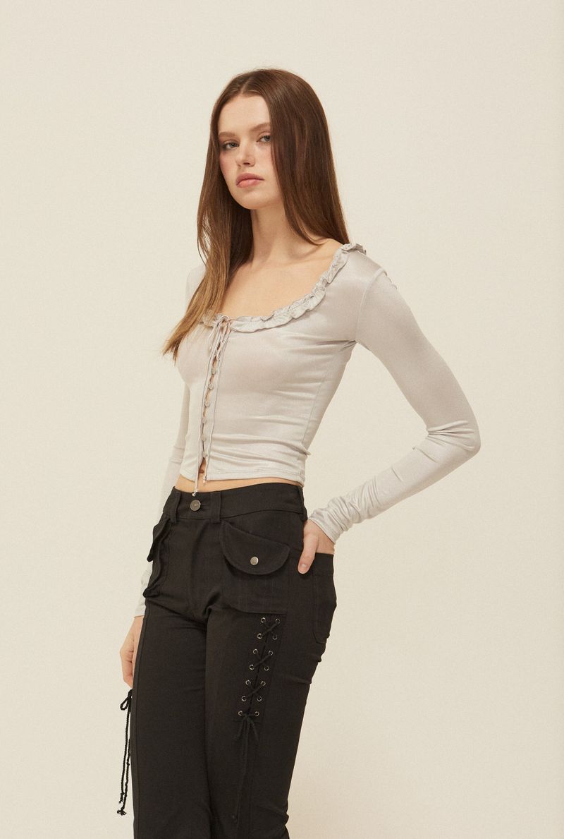 Lace up cargo pants