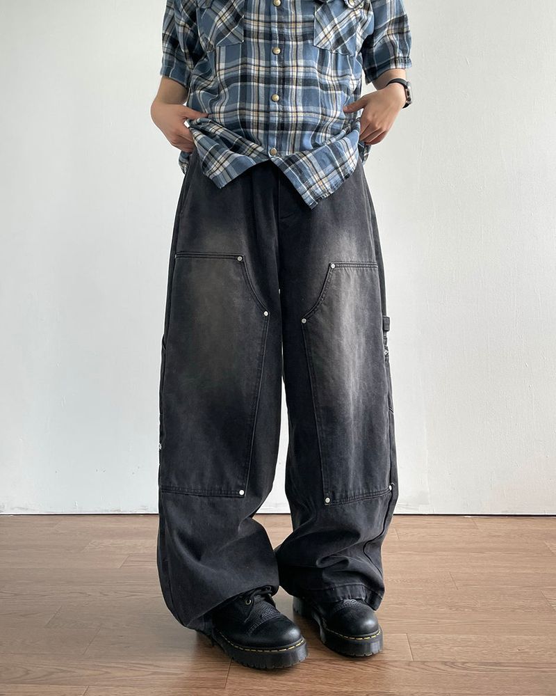 Leaf Double Knee Denim Pants