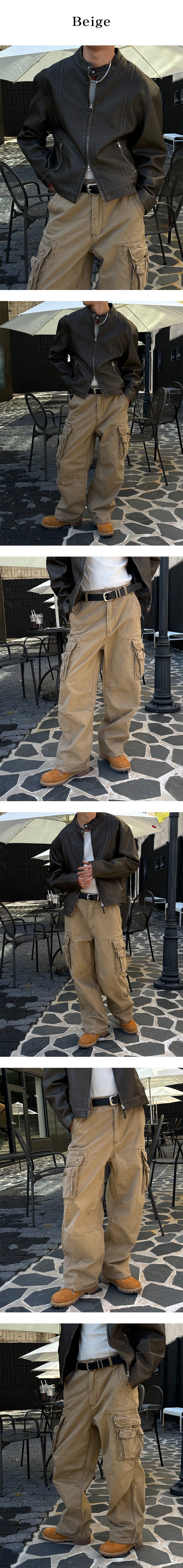 [Unisex] Double cargo stitch pants(3color)