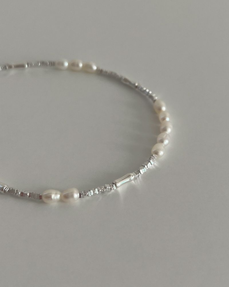 Sparkle pearl bracelet (silver)