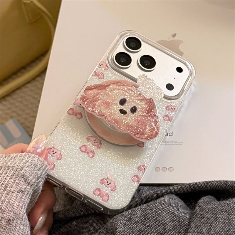 Bling Bling Glitter Chef Puppy Talk iPhone Case